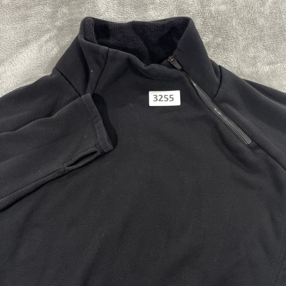 Athleta Stronger Asym Jacket Women Small Black Fleece Lined Thumbhole 78387